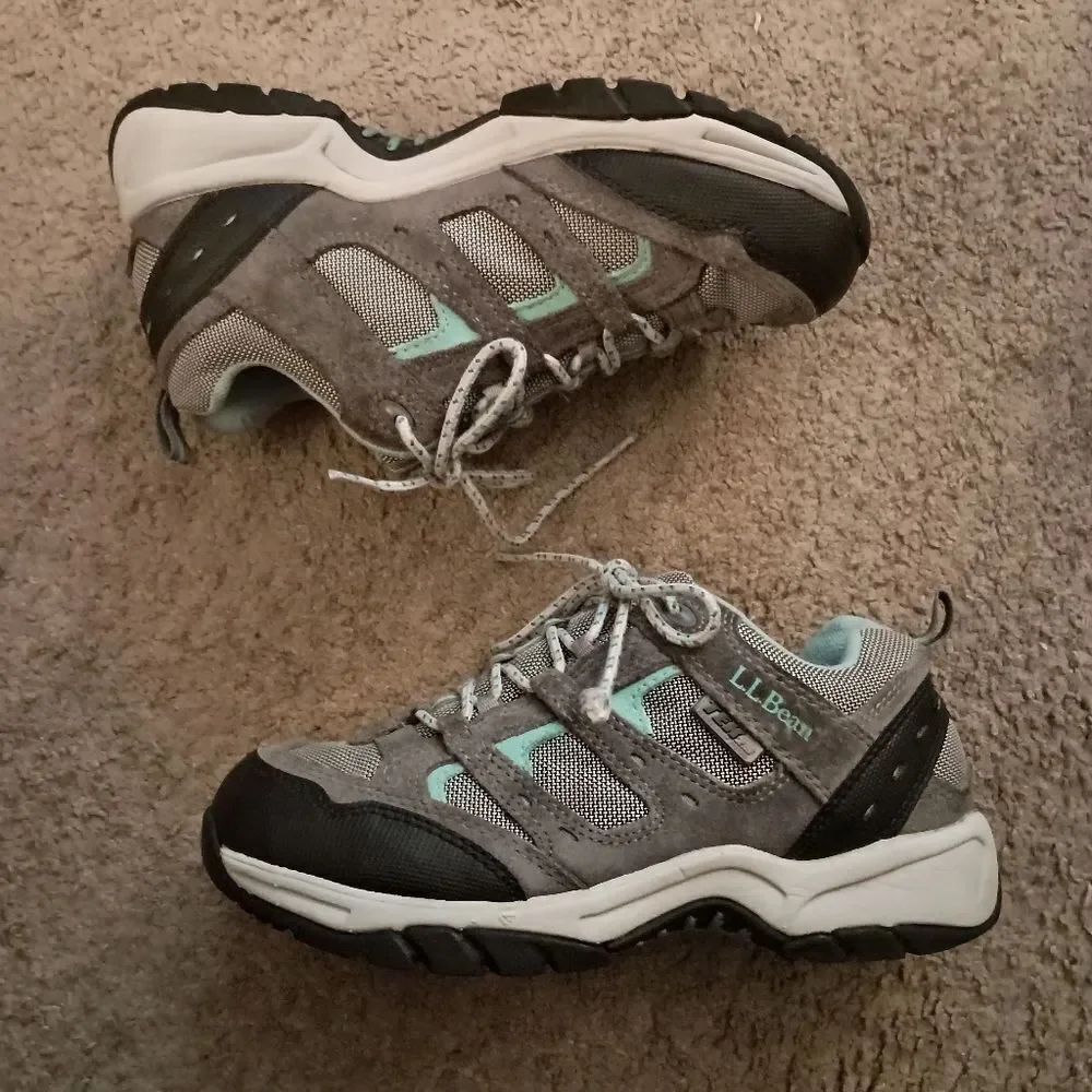 LL Bean Womens Tek 2.5 Hiking Trail Shoes Waterproof Gray Size 7.5 M PRE-OWNED